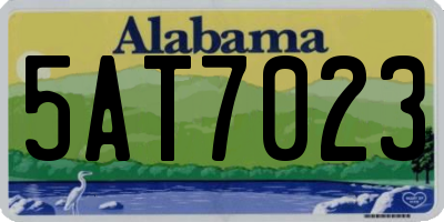 AL license plate 5AT7023