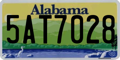 AL license plate 5AT7028