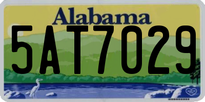 AL license plate 5AT7029