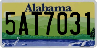 AL license plate 5AT7031