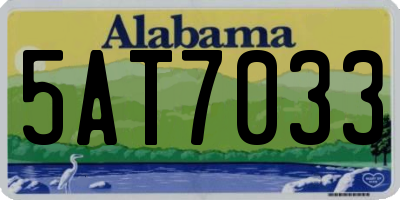 AL license plate 5AT7033
