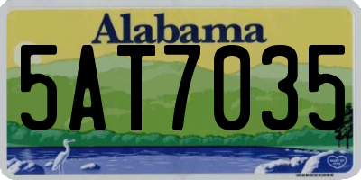 AL license plate 5AT7035