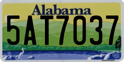 AL license plate 5AT7037