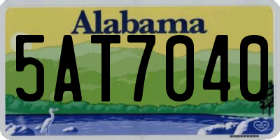 AL license plate 5AT7040