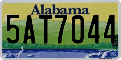 AL license plate 5AT7044