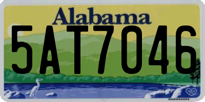 AL license plate 5AT7046