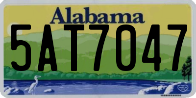AL license plate 5AT7047