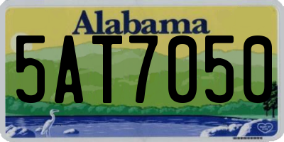 AL license plate 5AT7050