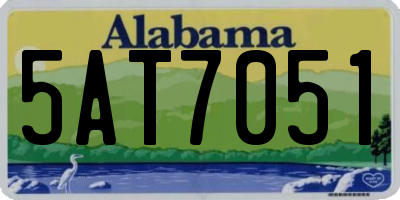 AL license plate 5AT7051
