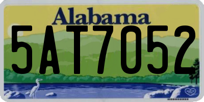 AL license plate 5AT7052
