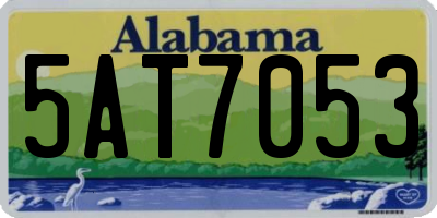 AL license plate 5AT7053