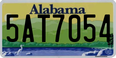 AL license plate 5AT7054