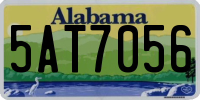 AL license plate 5AT7056