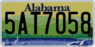 AL license plate 5AT7058