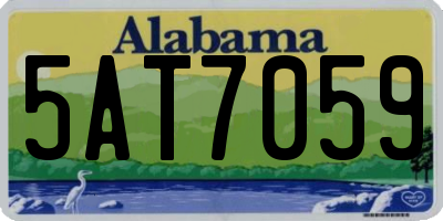 AL license plate 5AT7059