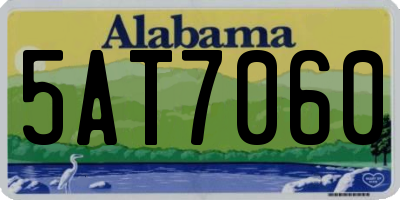 AL license plate 5AT7060