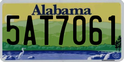 AL license plate 5AT7061