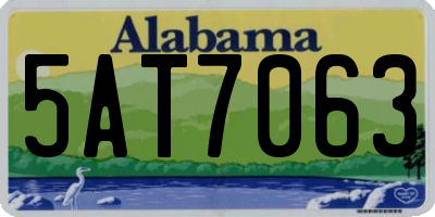 AL license plate 5AT7063