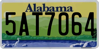AL license plate 5AT7064