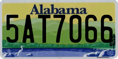 AL license plate 5AT7066