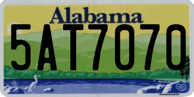 AL license plate 5AT7070