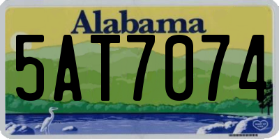 AL license plate 5AT7074