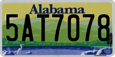 AL license plate 5AT7078