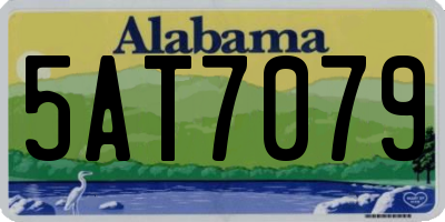 AL license plate 5AT7079