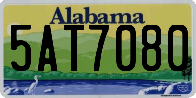 AL license plate 5AT7080
