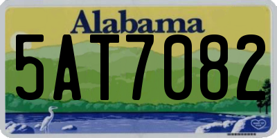 AL license plate 5AT7082