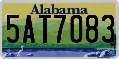 AL license plate 5AT7083