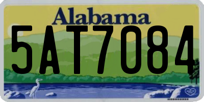 AL license plate 5AT7084