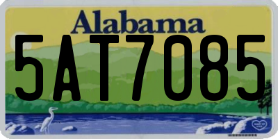 AL license plate 5AT7085