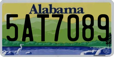 AL license plate 5AT7089