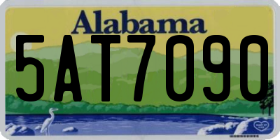 AL license plate 5AT7090