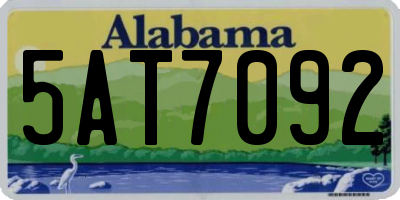AL license plate 5AT7092