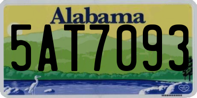 AL license plate 5AT7093