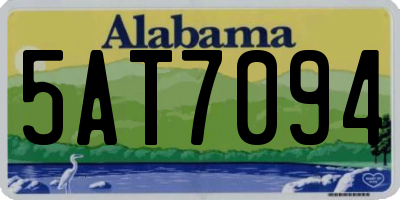 AL license plate 5AT7094