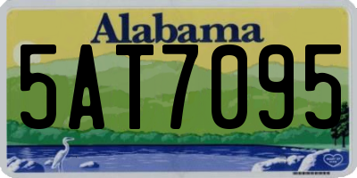 AL license plate 5AT7095