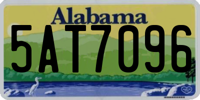 AL license plate 5AT7096