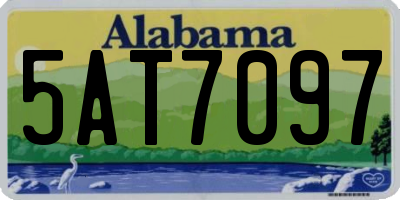 AL license plate 5AT7097