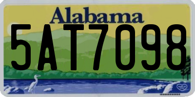 AL license plate 5AT7098