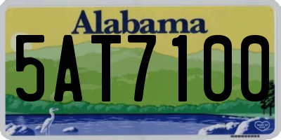 AL license plate 5AT7100