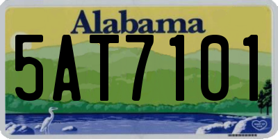 AL license plate 5AT7101