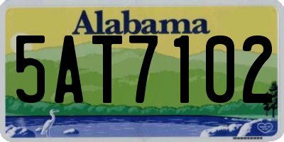 AL license plate 5AT7102