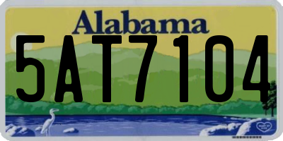 AL license plate 5AT7104