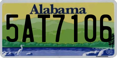 AL license plate 5AT7106