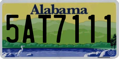 AL license plate 5AT7111