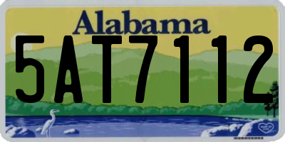 AL license plate 5AT7112