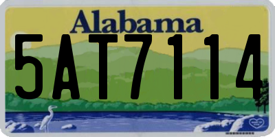 AL license plate 5AT7114